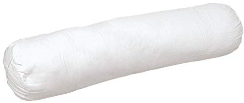 laurentmortreux - Cuscino cilindrico antiacaro, 140 cm, in Poliestere, Colore: Bianco