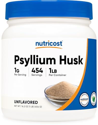 Nutricost Psyllium Husk Ground Powder (1lbs) - Gluten Free and Non-GMO