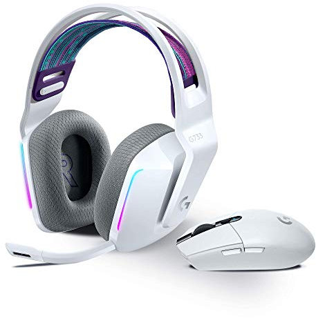 Logitech G305 Lightspeed kabellose Gaming-Maus + Logitech G733 Lightspeed Kabelloses Gaming Headset mit Kopfbügel