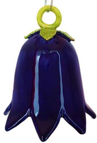 Keramik Glocke Handarbeit königsblaue Glockenblume