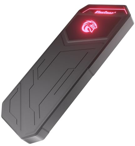 KingSpec Z5 1TB Portable Externe SSD mit RGB-Licht - bis zu 2100MB/s, Zinklegierungsgehäuse, USB 3.2 Gen2x2 Schnittstelle, Extreme Solid State Festplatten, Kompatibel mit Handy/PS4/Laptop/TV/PC