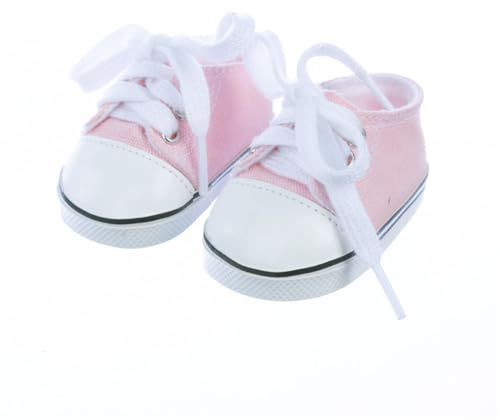 XIANMY Doll Shoes Leather Shoes Canvas Shoes Boots Casual Shoes for 45cm Baby Dolls 18 Inch Girls Doll Dress-Up Accessories Christmas Birthday Party Pink C