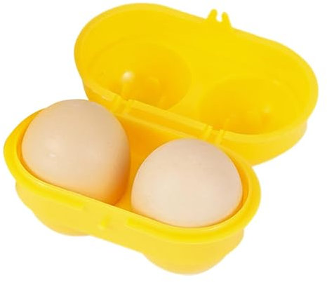 Generisch Eierhalter Camping, Eierbox 2 Eier, Eierdose, Egg Box, Eierbehälterhalterträger 2 Gurte, Tragbarer Eierablage-Wagenspender Mit Stoßfestem Schutz Für Camping, Picknick, Reisen Im Freien
