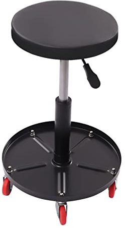 TouSuaRSi Tabouret d'atelier avec roulettes - Siège de travail - Siège roulant pour le jardinage, chaise d'atelier - Équipement automobile - Plage de hauteur : 44-56 cm - Charge maximale : 136 kg