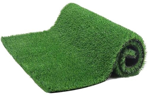 LSSHQ Rouleau de Gazon Synthétique Vert Naturel Gazon Synthétique Extérieur, Faux Gazon pour Balcon, Terasse Et Jardin Herbe Artificielle Réaliste 25 Mm(3x5ft)