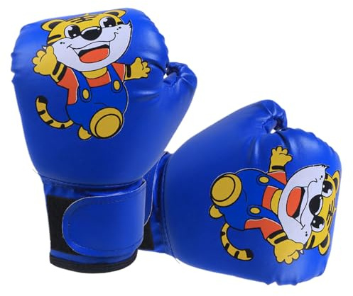 Wuvfojca Barnboxningshandskar i PU-läder boxningshandskar för barn 17x25 cm tecknad design primär för junior kickboxning Muay Thai kampsport sparring ungdomar 3–12 år