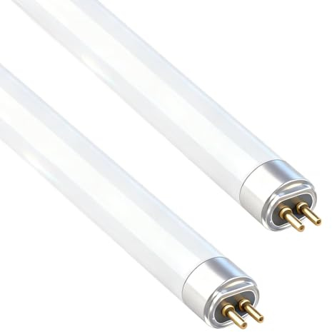 Vryth 2 Pack T5 8W Fluorescent Tube Lamps 288mm, 2700K Warm White