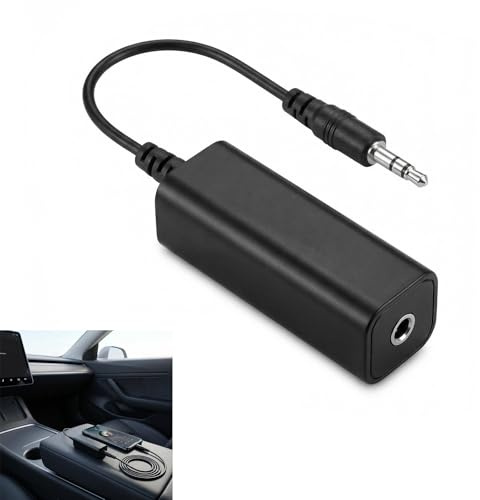 Autoradio, filtro anti-interferenza per sistemi audio auto e stereo, isolamento acustico di massa con cavo audio da 3,5 mm, per smartphone, PC, tablet, Bluetooth