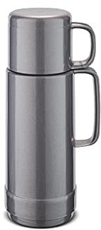 ROTPUNKT Isolierflasche 80 Andreas 0,5 l | Zweifunktions-Drehverschluss | BPA Frei- gesundes Trinken | Made in Germany | Warm + Kalthaltung | Glaseinsatz | silverlight