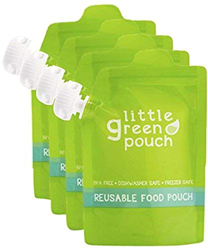 Little Green Pouch Reusable Food Pouches - 4-Pack of 7oz Pouches