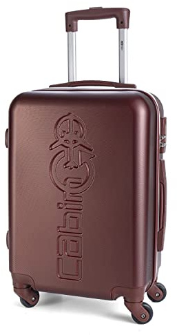 CABIN GO 5585 Valigia Trolley rigido in ABS grande valigia con ruote, 55x37x20, Bagaglio a Mano Ultra Leggero in ABS con Chiusura a combinazione