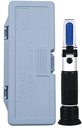 Meichoon 0 ~ 32% Brix Refractómetro con ATC Digital Handheld Refractómetro para azúcar, alimentos, frutas, bebidas miel DH14