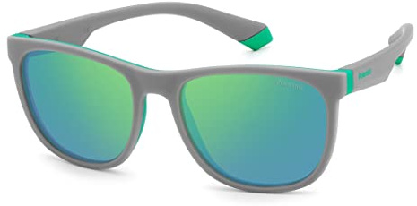 POLAROID KIDS Kinder Brille PLD 8049/S Größe 49-16 mm Grau Grün polarisiert
