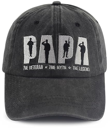 Papa Gifts for Men, Papa Veteran Hat, Best Dad Veterans Day Baseball Cap