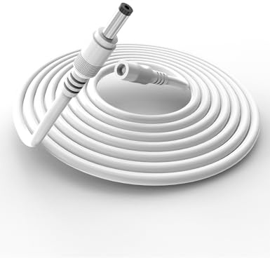 Tonton 3M DC Kabelverlängerung für Echo Show 5 (1. Gen/ 2. Gen), Echo Dot (3rd/4th/5th Gen.), Echo Spot, Fire TV Cube, Echo Dot with Clock, Echo Dot Kids Edition, Alexa Amazon Echo Spot, 3M/Schwarz