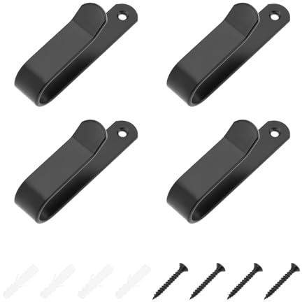 LT Easiyl 4Pcs Snowboard Holder Wall Mount Surfboard Paddle Board Wall Rack Skateboard Display Rack Solid Iron Shelf Brackets Black with Mounting Screws