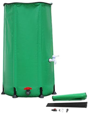 Rain Water Collection Barrel - Collapsible Barrel Rain Storage - PVC Rain Water Collection Barrel with Spigot Water Storage Container & Top Mesh