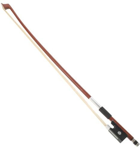 Holibanna Violin Bow with Natural Horsetail Hair 17.3 Inch/44cm for All Skill Levels Wooden Construction for Performances 1/16 Size