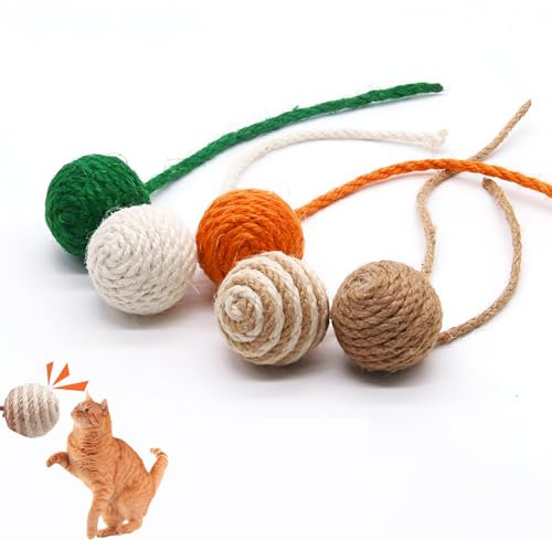 Regerly Balle Chat, 5 Pcs Balles Interactive pour Chat Pet Smart Rolling Ball Jouet Interactif pour Chiens Cat Play Exercise and Training