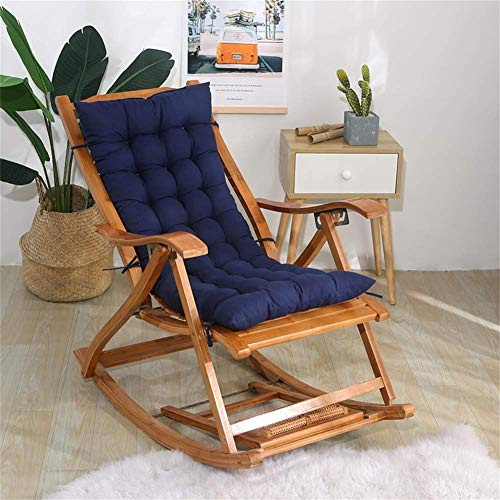 Cuscino per sedia a dondolo extra large, spesso, per sedia a dondolo da giardino, colore blu navy, 40 x 110 cm, massimo comfort e supporto per il relax all'aperto