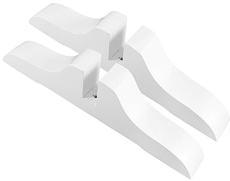 DECOMELODY 2 Stück Raumteiler Standfüße Weiß Stabile Halterung für Faltbare Trennwände und Paravents Platzsparend Einfache Montage Geeignet für Wohn und Bürobereiche