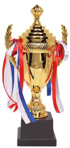 Trophy Award Cup - Base de cinta dorada, diseño de primer lugar, material impermeable, de personalizado para reconocimiento del ganador, recompensa de soporte de lujo, ceremonia