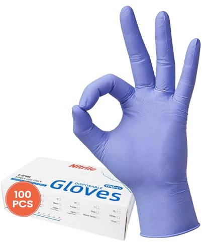 Genérico Guantes De Nitrilo, Capa Resistente A Daños, 100 Piezas, Guantes De Limpieza De Cocina, Ropa De Mano De Limpieza Utilitaria, Flexibles Y Cómodos, Para Cocinar, Hogar