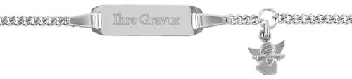 trendor Gravur-Armband für Baby und Kleinkind 925 Silber Länge 14/12 cm inklusive Wunsch-Gravur Armschmuck für Mädchen & Jungen, Gravurschmuck für Kinder 35783