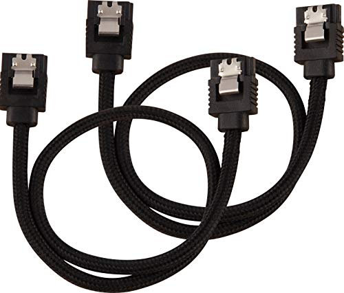 Corsair Premium Sleeved SATA 3 Kabel (6Gbps, 30 cm) Schwarz