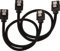 Câble SATA gainé CORSAIR Premium - SATA 6Gbps 30 cm, Noir