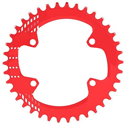 Chaine Velo,Tbest Plateau De Pédalier,Étroit Large Chainring 96Mm Bcd 32T 34T 36T 38T Vélo Simple Chaîne Anneau Garde Compatible M6000 M7000 M8000 VTT(38T-Rouge)