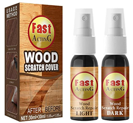 Wooden Scratch Remover Spray, Furniture Polisher Fix It Wood Scratch Repair Spray Wood Floor Contact Cleaner Spray Furniture Repair Kit Repair Paint Polisher For Floors Tables Desks Waxing Refinishing