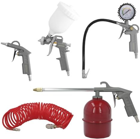 WOLFPACK LINEA PROFESIONAL Kit Accesorios Para Compresor Aire Comprimido 5 Piezas Con Click Rapido