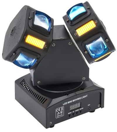 Disco Light Moving Head LED scenljus 8 LED RGBW discoljus stroboskopljus högpresterande pärlor för jul klubb disco barer