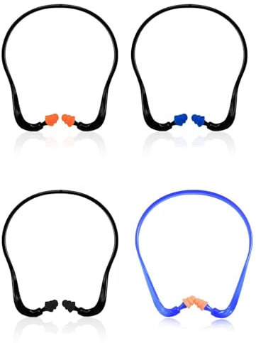 Bouchons D’oreille, Bouchons D'oreilles en Silicone, Bouchons D'oreilles Filaires Réutilisables, Bouchons D'oreille Insonorisés, Bouchons D'oreilles Réduction Du Bruit, Protection Auditive, 4 paires