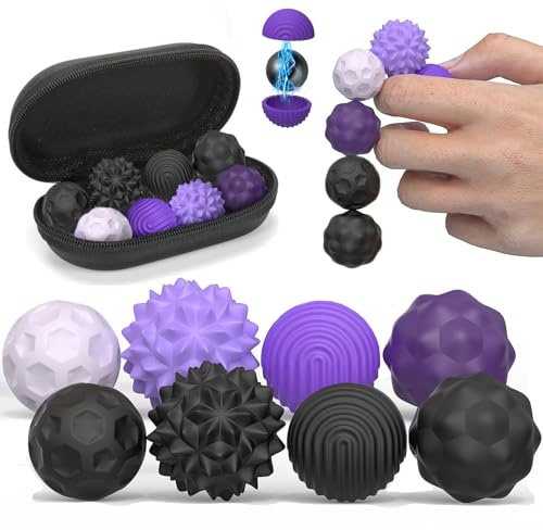Afufu 8 Pallina Antistress Magnetiche Per Adulti Adolescenti Autismo Ansia Ufficio, Fidget Toys Sfere Magnetiche, Giocattolo Sensoriale Silenzioso Silicone