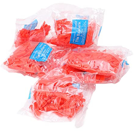 Fictory 1000 cunei livellanti per piastrelle da 0,5 cm in PE rosso, distanziatori resistenti all'usura per una facile installazione delle piastrelle