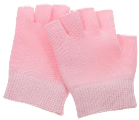 COLLBATH Guantes Hidratantes de Gel Sin Dedos Elásticos para Cuidado de Manos Secas y Agrietadas Protector y Nutritivo con Loción para Mujeres y Niñas