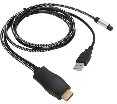 Hamwesh 192 kHz EARC ARC till optisk ljudkonverterare | 105 cm/41,3 tum ljudadapter, USB-driven, plug and play, stöd för Dolby DTS, för TV-hemmabio