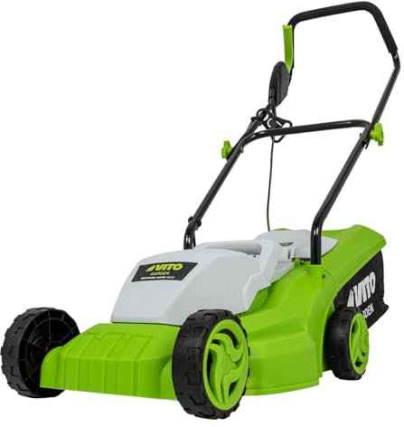 VITO - Cortacésped eléctrico 1200 W Motor inducción, ancho de corte 320 mm, 3 alturas de corte 25 – 65 mm, bandeja 30 L VITO