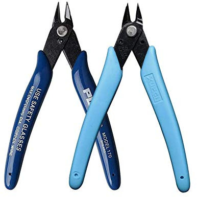 CYH 2 Stücke Elektronik Micro-Seitenschneider, Mini Drahtschneider mit Extrem Schmalem, Kurzem Kopf Isolierte Zange, Kabelschneider Schneidezange, für Kleinstarbeiten und Platinen