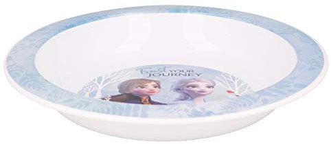 Stor Piatto Fondo Disney Frozen Originale da 20 cm in plastica rigida per bambini, adatto al microonde e senza BPA.