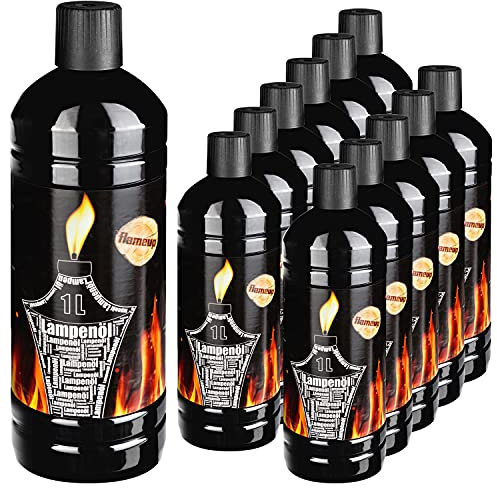 Lampenoel Lampenöl Petroleum Lampe Garten Oel Fackeln Fackel Laterne Öl Innen Camping 1 - 24 Liter Flasche Outdoor Oil Öllampe flüssig Gartenfackeln Flameup, Menge:12 L