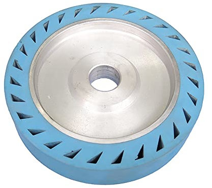 Toplionace Ruota in Gomma con Anima in Alluminio, Mola per Smerigliatrice da Banco Nastro Abrasivo Flessibile in Gomma 8 mola per Lucidatura Centrifuga a Coltello in Metallo (200x40x25MM)