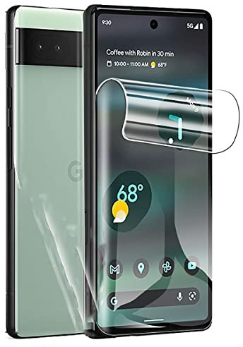 2 Stück Hydrogel Film für Google Pixel 6a (6.1), Schutzfolie Weich TPU Displayschutzfolie Vollständige Abdeckung Fingerabdruck-ID unterstützen [nicht Glas]