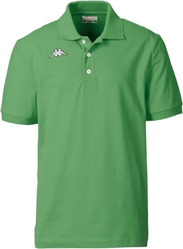 Kappa Poloshirt Kurzarm, sportlich Elegantes Polo für Herren, Polohemd aus 100% Baumwolle, Herrenbekleidung, grün, Gr. XL