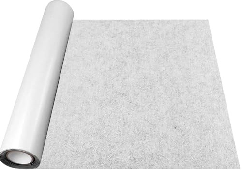 SZMMG Fieltro Adhesivo Gris Claro - 20x200cm Rollo Para Muebles, Almohadillas Antideslizantes, Suelo, Marco, Pata de Silla, DIY Halloween