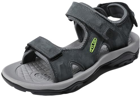 ZYLDK Sandale Homme Cuir Été Bout Ouvert Sandale de Sport Été Extérieur Chaussures de Sport d'eau Plage Confortable