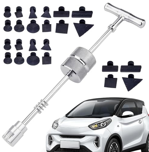 Tuxxjzm Strumento per rimuovere ammaccature auto, estrattore ammaccature auto - 25 pezzi - Strumenti di rimozione ammaccature per auto