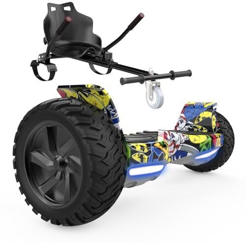VOUUK Hoverboard mit App-Steuerung, 8.5-Zoll Hummer Hoverboard mit Kart Set, mit Bluetooth